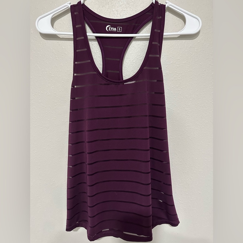 ZYIA purple workout tank size S
